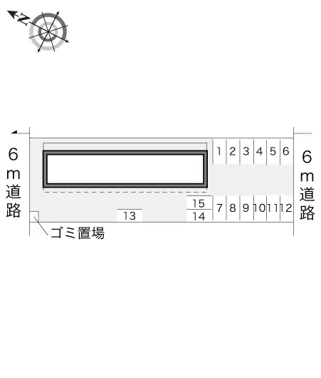 ★手数料０円★広島市安佐南区川内　月極駐車場（LP）